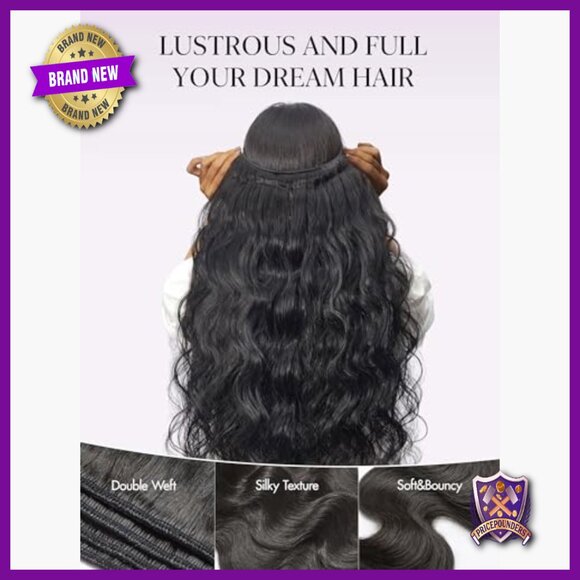 Brazilian Virgin Human Hair Bundles, Body Wave, 3 Bundles, Sew-In Extensions main image 4